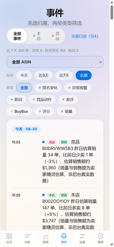 事件：变动事件流